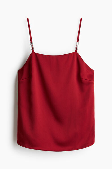 Image 34: Rhinestone-detail satin strappy top
