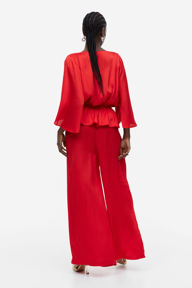 Crêpe-weave jumpsuit