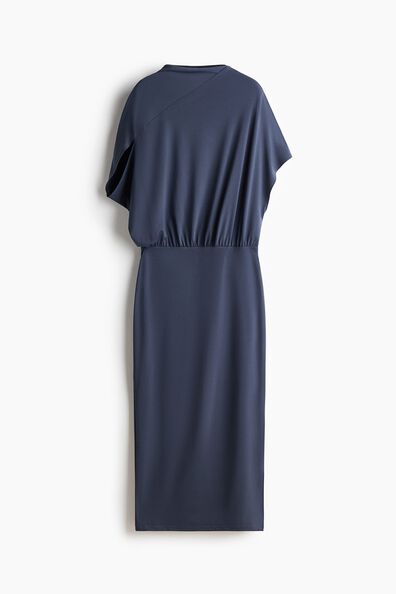 Draped asymmetric dress