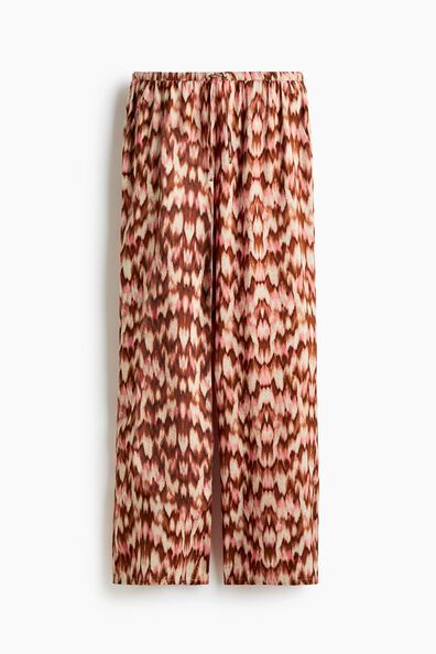 Straight drawstring trousers