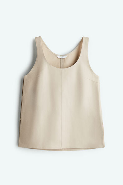 Leather vest top