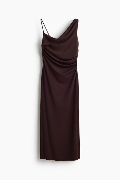 Draped asymmetric dress