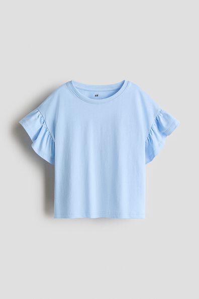 Flutter-sleeve cotton top