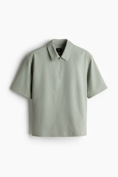 Loose Fit Crinkled polo shirt