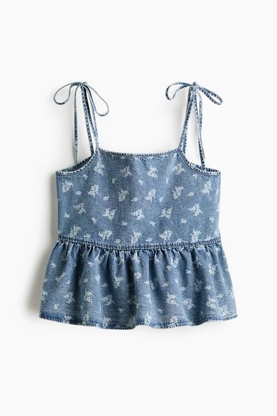 Denim peplum top