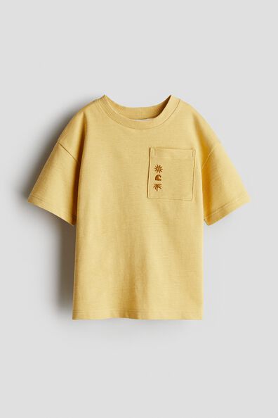 Embroidery-detail cotton T-shirt