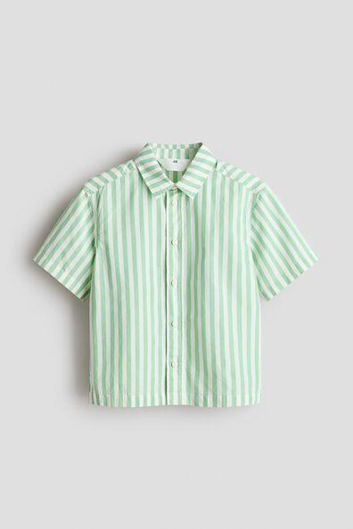 Short-sleeved cotton shirt