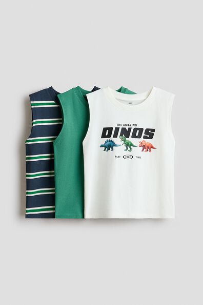 3-pack cotton vest tops