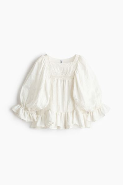Puff-sleeved blouse