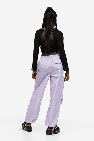 Nylon parachute trousers