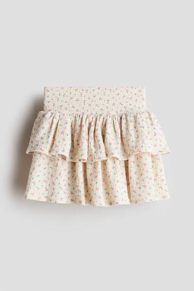 Printed tiered skort