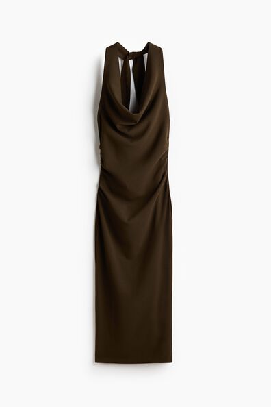 Draped halterneck dress