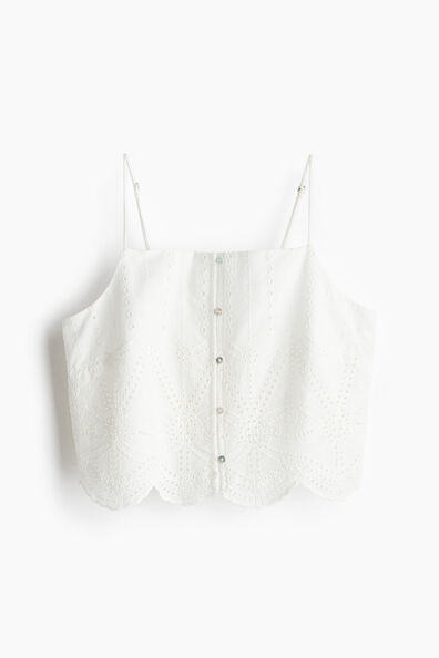 Broderie anglaise strappy top