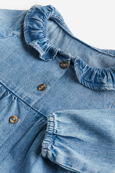 Collared denim dress