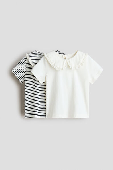 2-pack collared cotton tops