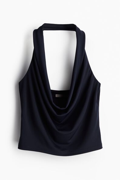 Jersey halterneck top