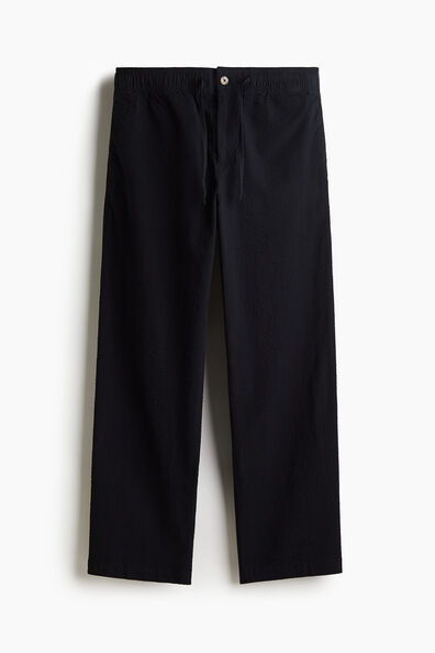Relaxed Fit Seersucker trousers