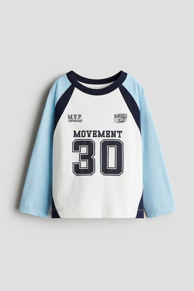 Printed long-sleeved T-shirt