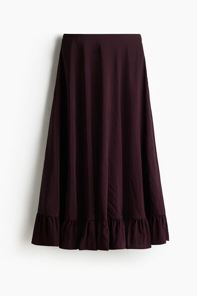 Frilled maxi skirt