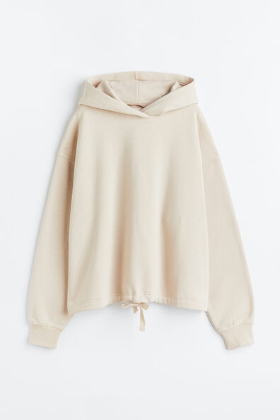 Boxy drawstring hoodie