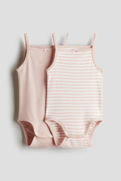 2-pack sleeveless cotton bodysuits