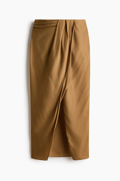 Twist-detail wrap skirt