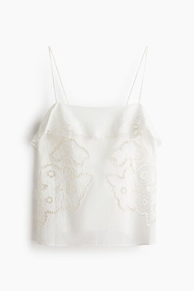 Broderie anglaise strappy top