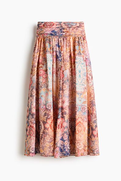 Ruched-waist skirt