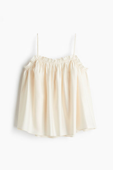 Frill-trimmed strappy top