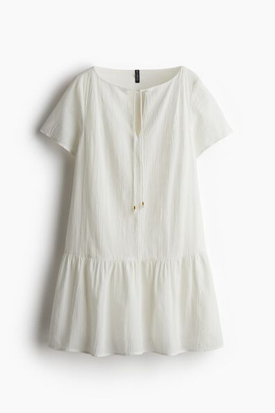 Flared-hem cotton dress