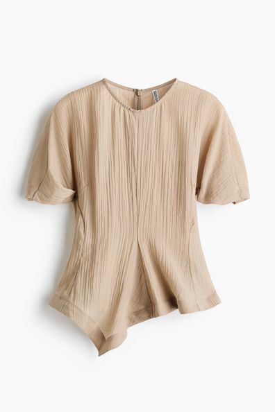 Lyocell-blend handkerchief blouse