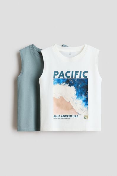 2-pack cotton vest tops