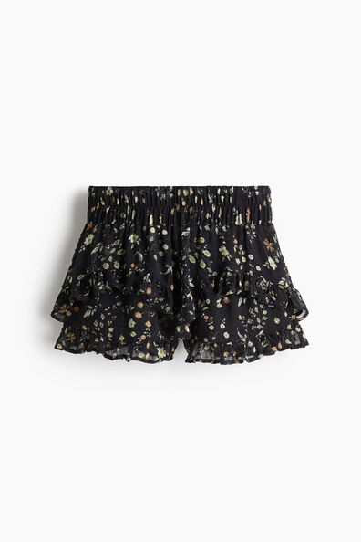 Frill-trimmed plumeti skort