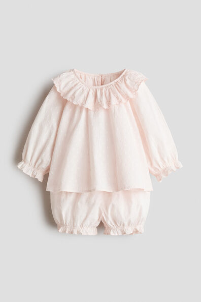 2-piece cotton plumeti set