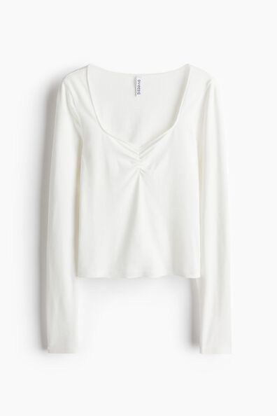 Sweetheart-neck top