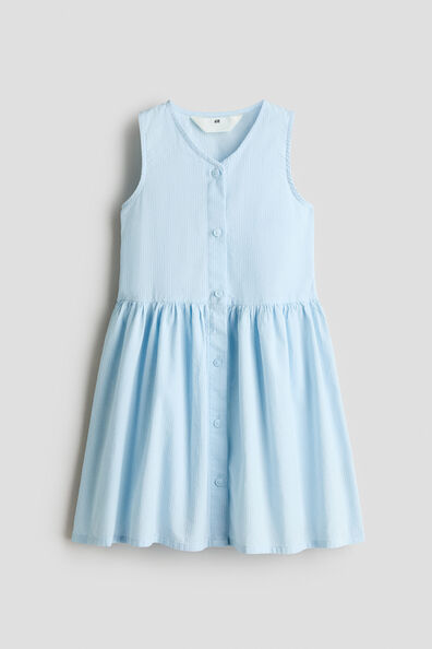 Sleeveless seersucker dress