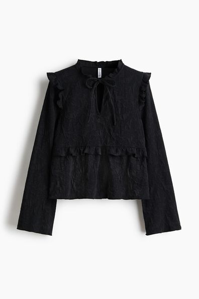 Jacquard jersey blouse