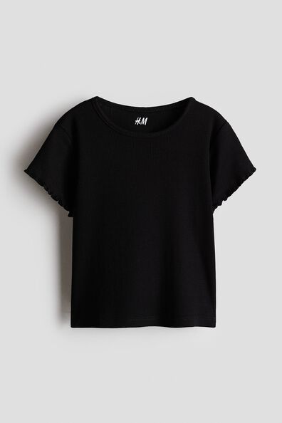 Overlock-detail cotton top