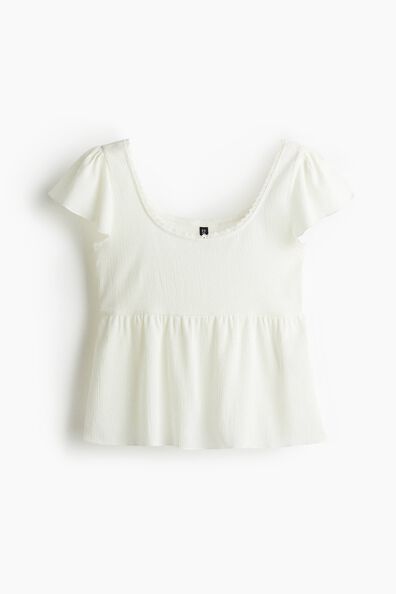 Textured jersey top