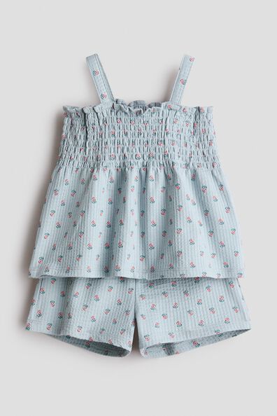 2-piece printed waffled set