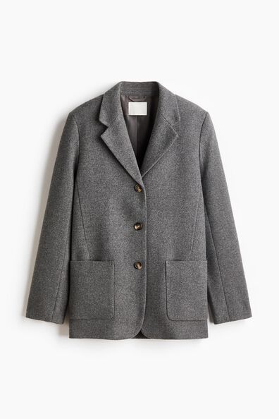 Wool-blend blazer