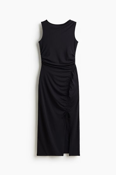 Drawstring-detail dress