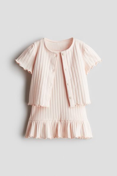 2-piece dress and cardigan set
