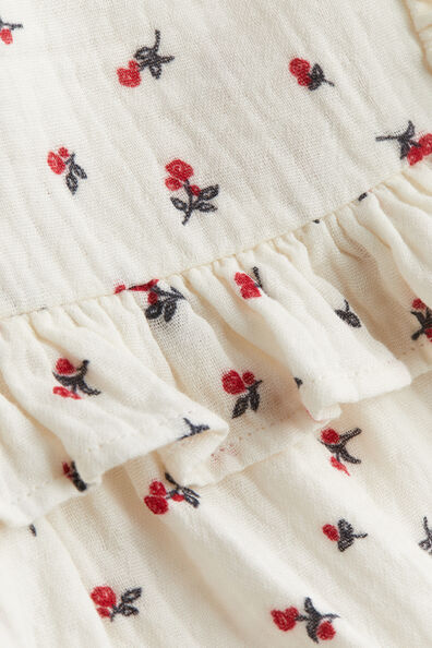Patterned muslin dress