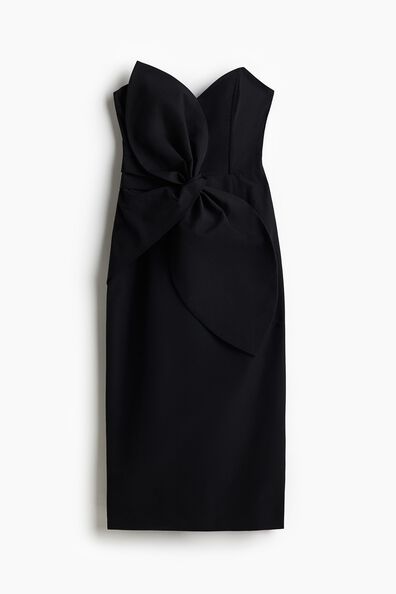 Bow-front pencil dress