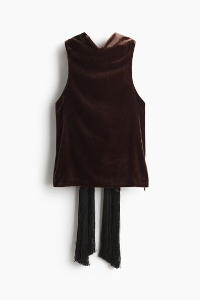 Velvet halterneck top