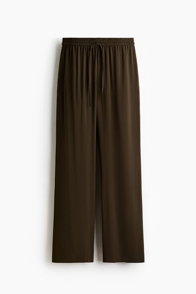 Viscose drawstring trousers