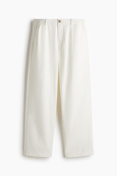Relaxed Fit Tailored linen-blend trousers