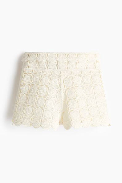 Crochet-look shorts