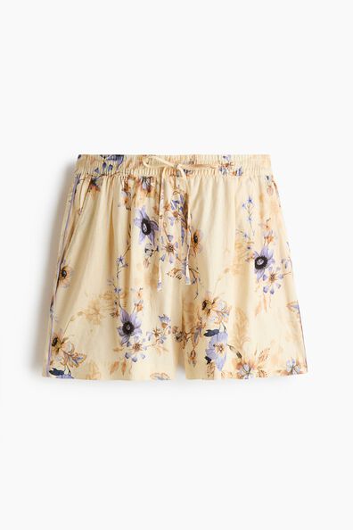 Linen-blend shorts